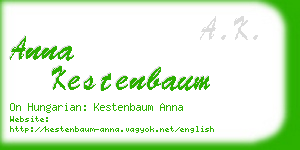 anna kestenbaum business card